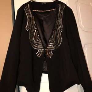 Embellished black blazer
